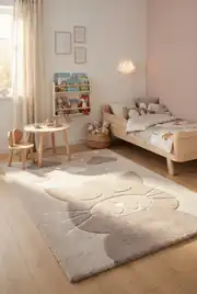 Kuzu KZ203 Bej 120x180 Dikdörtgen Tam Halı 2