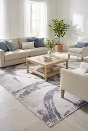 Arya AR056 Mavi 100x200 Dikdörtgen Tam Halı 2