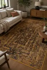 Tyana TY003 Sarı 100x300 Dikdörtgen Tam Halı 2
