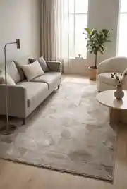 Arya AR059 Bej Gri 80x150 Dikdörtgen Tam Halı 2