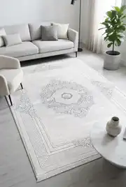 Allegra KY501 Gri 80x150 Dikdörtgen Tam Halı 2