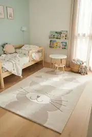 Kuzu KZ202 Bej 120x180 Dikdörtgen Tam Halı 2