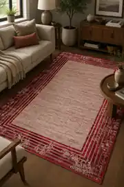 Tyana TY010 Bordo 80x150 Dikdörtgen Tam Halı 2